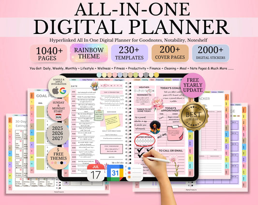 All-in-One Digital Planner 2026 2027 2028